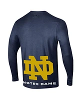 Men's and Women's Under Armour Navy Notre Dame Fighting Irish 2024 On-Court Bench Unity Performance Long Sleeve T-shirt