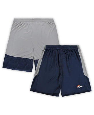 Men's Fanatics Navy Denver Broncos Big and Tall Team Logo Shorts
