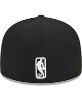 Men's New Era Black Brooklyn Nets Checkerboard Uv 59FIFTY Fitted Hat