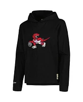 Big Boys Mitchell & Ness Black Distressed Toronto Raptors Hardwood Classics Legendary Slub Lightweight Pullover Hoodie