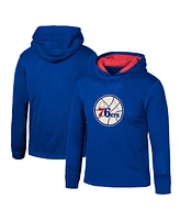 Big Boys Mitchell & Ness Royal Distressed Philadelphia 76ers Hardwood Classics Legendary Slub Lightweight Pullover Hoodie