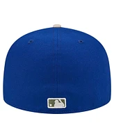 Men's New Era Royal Chicago Cubs Canvas A-Frame 59FIFTY Fitted Hat