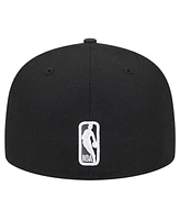 Men's New Era Black New York Knicks Active Satin Visor 59FIFTY Fitted Hat