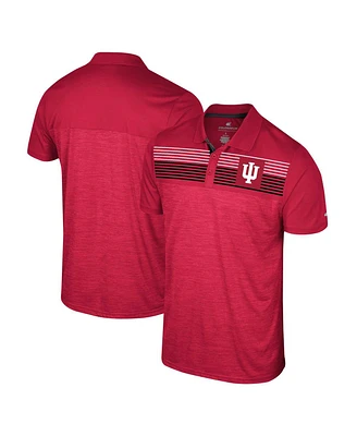 Men's Colosseum Crimson Indiana Hoosiers Big and Tall Langmore Polo Shirt