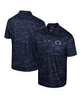 Men's Colosseum Navy Penn State Nittany Lions Daly Print Polo Shirt
