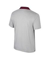 Men's Colosseum Gray Virginia Tech Hokies Tuck Striped Polo Shirt