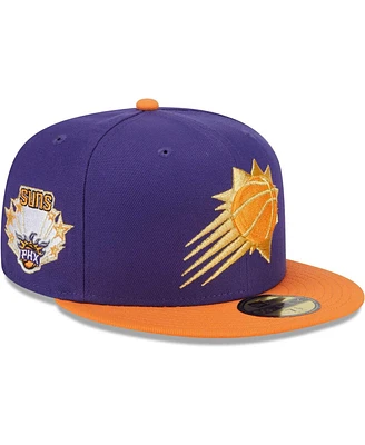 Men's New Era Purple, Orange Phoenix Suns Gameday Gold Pop Stars 59FIFTY Fitted Hat