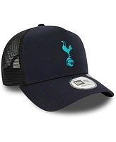 Men's New Era Navy Tottenham Hotspur Essential 9FORTY Trucker Adjustable Hat