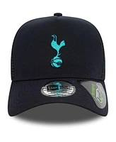 Men's New Era Navy Tottenham Hotspur Essential 9FORTY Trucker Adjustable Hat