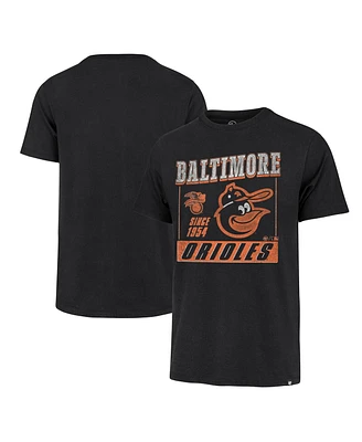 Men's '47 Brand Black Distressed Baltimore Orioles Outlast Franklin T-shirt