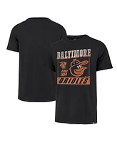 Men's '47 Brand Black Distressed Baltimore Orioles Outlast Franklin T-shirt