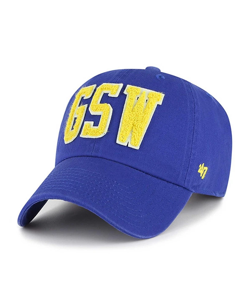 Men's '47 Brand Royal Golden State Warriors Hand Off Clean Up Adjustable Hat