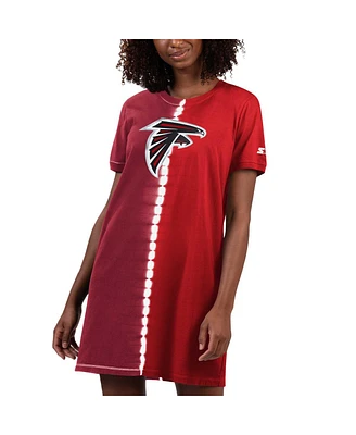 Women's Starter Red Atlanta Falcons Ace Tie-Dye T-shirt Dress