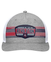 Men's Fanatics Steel New England Revolution Stroke Trucker Snapback Hat