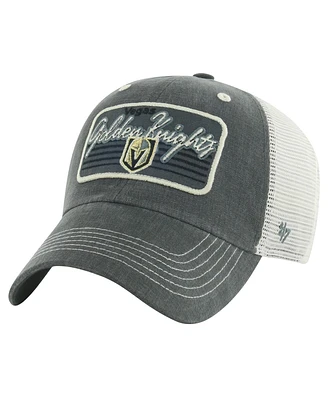 Men's '47 Brand Charcoal Vegas Golden Knights Five Point Patch Clean Up Adjustable Hat
