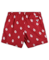 Men's Columbia Crimson Oklahoma Sooners Big and Tall Backcast Ii Allover Print Omni-Shade Shorts