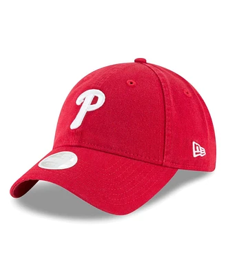 Women's New Era Red Philadelphia Phillies Team Logo Core Classic 9TWENTY Adjustable Hat