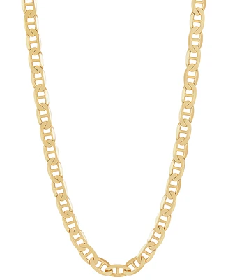 Italian Gold Polished Solid Mariner Link 22" Chain Necklace (6-1/6mm) in 10k Gold
