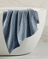 Hotel Collection Sculpted Chain-Link Bath Towel, 30" x 56", Exclusively at Macy's