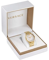 Versace Men's Swiss Gold Ion Plated Stainless Steel Bracelet Watch 42mm