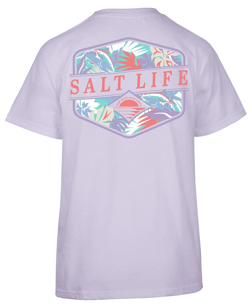 Salt Life Women's Retro Tropical Cotton Graphic T-Shirt