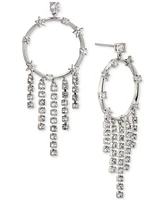 Ajoa by Nadri Cubic Zirconia Dreamcatcher Drop Hoop Earrings