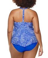 Raisins Curve Trendy Plus Size Aviva V Neck Tankini Top Bottoms