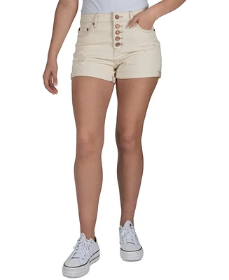 Indigo Rein Juniors' Exposed-Fly Destructed Shorts