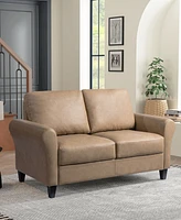 Lifestyle Solutions 57.9" W Faux Leather Wilshire Loveseat with Rolled Arms