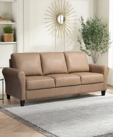 Lifestyle Solutions 80.3" W Faux Leather Wilshire Sofa with Rolled Arms