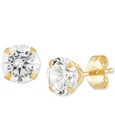 Cubic Zirconia Round Stud Earrings Set 14k White Gold (3/8-1-3/4 ct. t.w.)