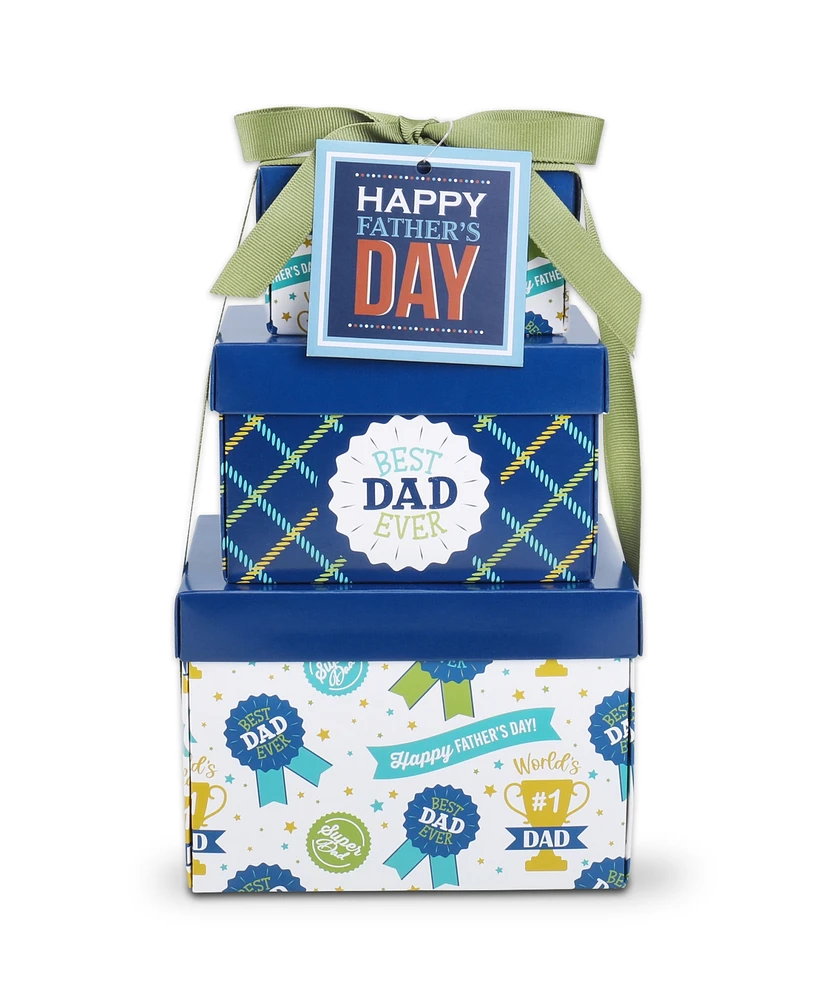 Alder Creek Gift Baskets Best Dad Ever Gift Tower, 4 Piece