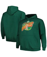 Men's Mitchell & Ness Green Seattle SuperSonics Hardwood Classics Big and Tall Pullover Hoodie