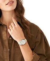 Fossil His and Hers Multifunction Two-Tone Stainless Steel Watch Set, 42mm 36mm