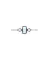 LuvMyJewelry Emerald Cut Opal Gemstone