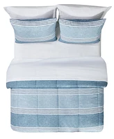 Keeco Douglas Stripe 8-Piece Reversible Comforter Sets, Exclusively at Macy's