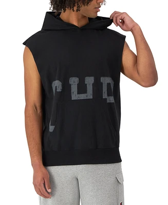 Champion Men's Relaxed Fit Middleweight Sleeveless Logo Hoodie