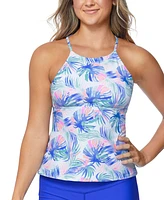 Raisins Juniors' St. Croix Printed Lattice-Back Tankini