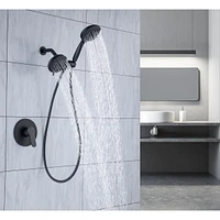 Simplie Fun High Pressure Dual Shower System with Brushed Nickel Finish