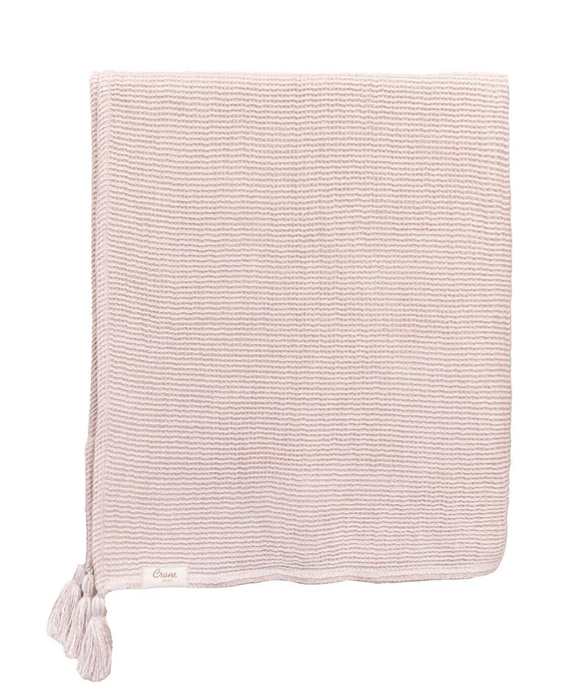 Crane Baby Dusty Rose Luxe Blanket