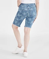 Style & Co Women's Printed Mid-Rise Bermuda Shorts, Created for Macy's