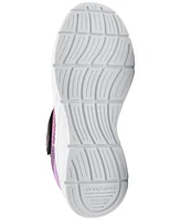 Skechers Little Girls Microspec Plus - Sprint Speed Fastening Strap Casual Sneakers from Finish Line