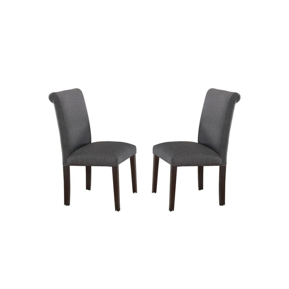 Simplie Fun Blue Grey Fabric Dining Chairs, Set Of 2