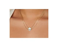 Little Sky Stone Sterling Silvr Day and Night Pendant Necklaces