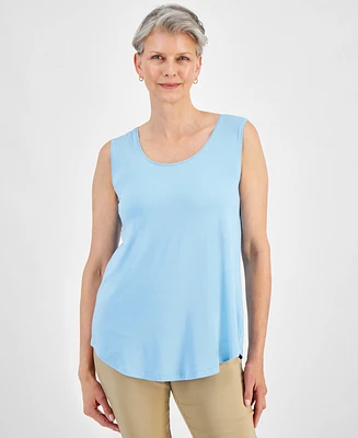 Jm Collection Women's Petite Scoop-Neck Sleeveless Tank Top, Created for Macy's