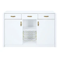 Simplie Fun Paxley Server, White High Gloss Finish