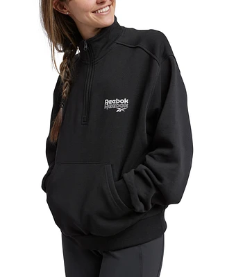 Reebok Women's Identity Brand Proud Quarter Zip Sweatshirt