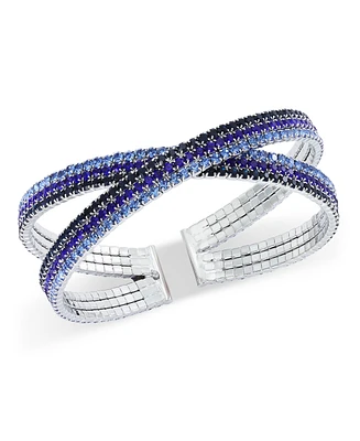 I.n.c. International Concepts Rhinestone Criss-Cross Bangle Bracelet, Created for Macy's