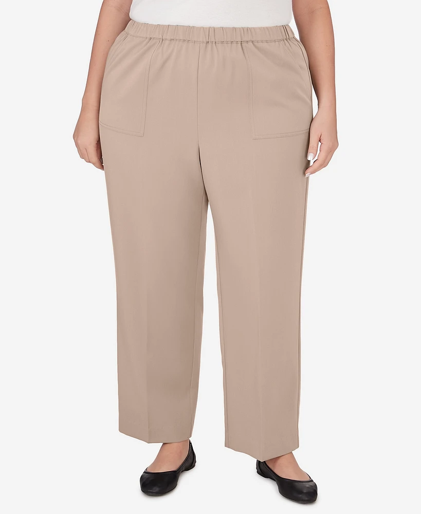 Alfred Dunner Plus Size Tuscan Sunset Twill Average Length Pant