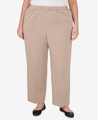 Alfred Dunner Plus Tuscan Sunset Twill Average Length Pant